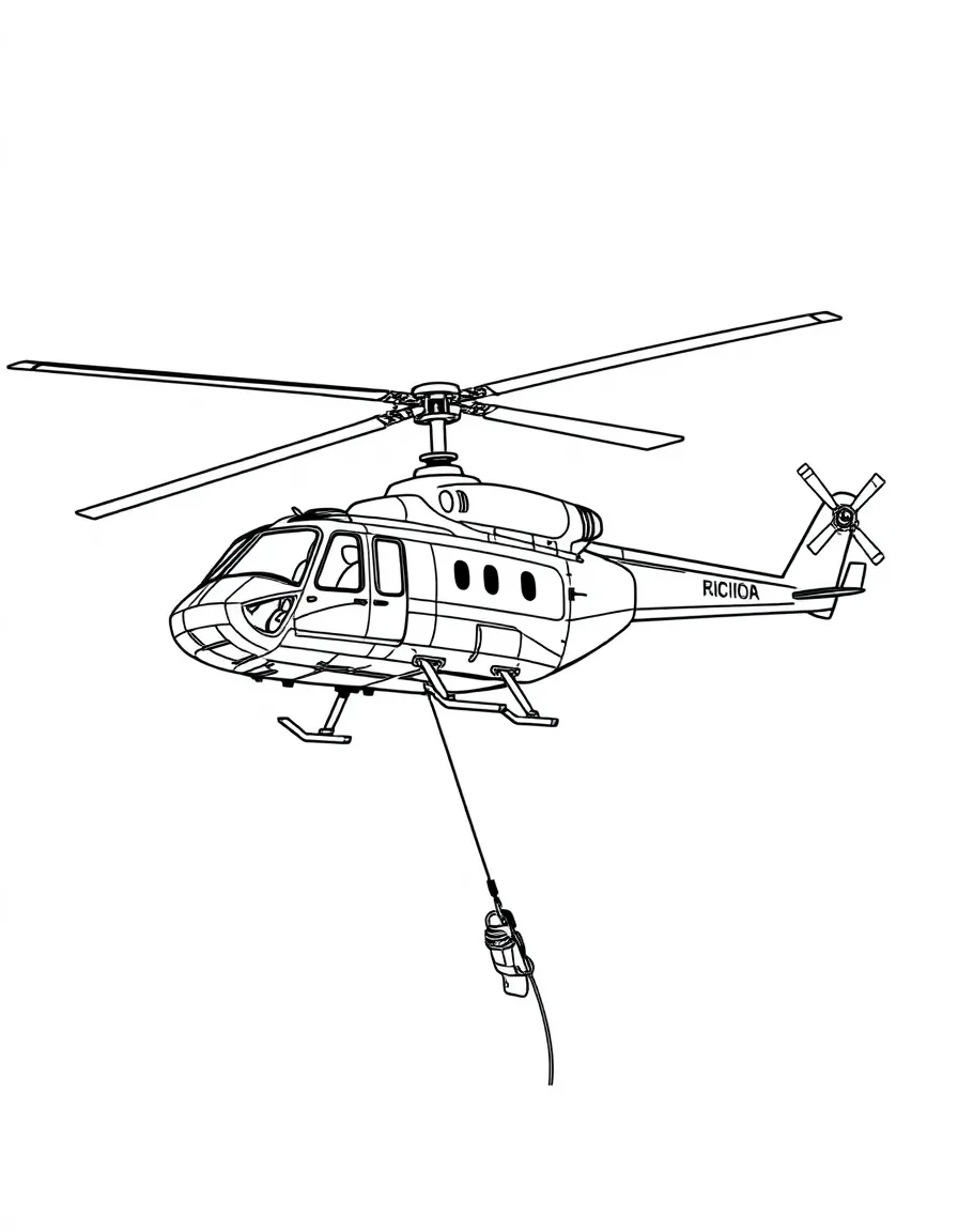 A helicopter winch system for rescue operations
