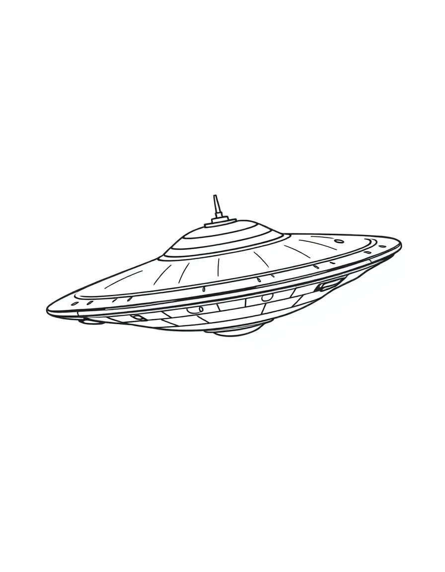 A circular flying saucer-shaped experimental aircraft