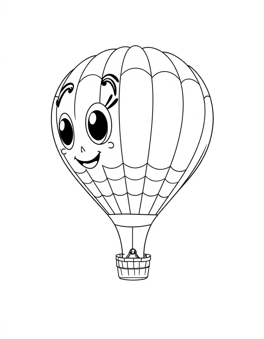 A hot air balloon in the shape of a favorite cartoon character