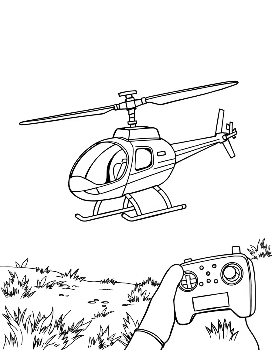 A flying toy helicopter with remote control
