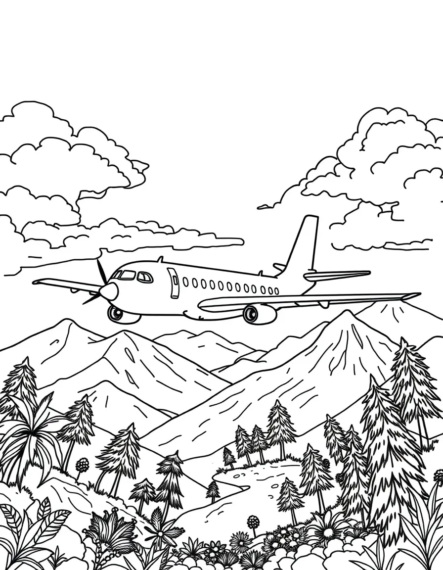 An airplane delivering humanitarian aid to remote area