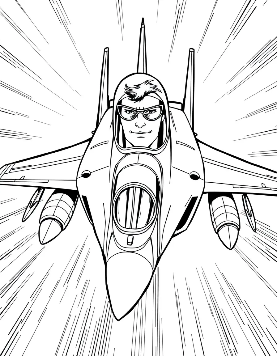 A famous comic book hero's jet with special features