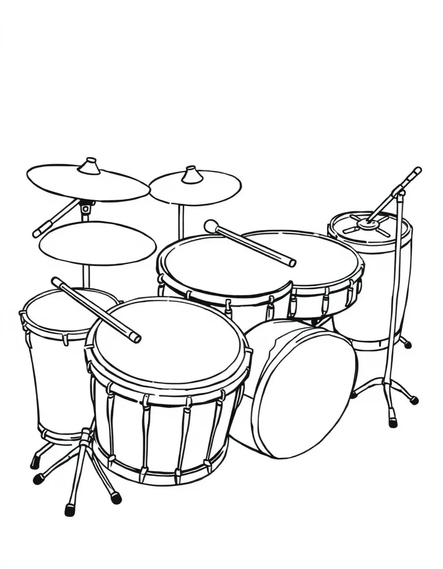 A percussion ensemble with varied instruments and mallets