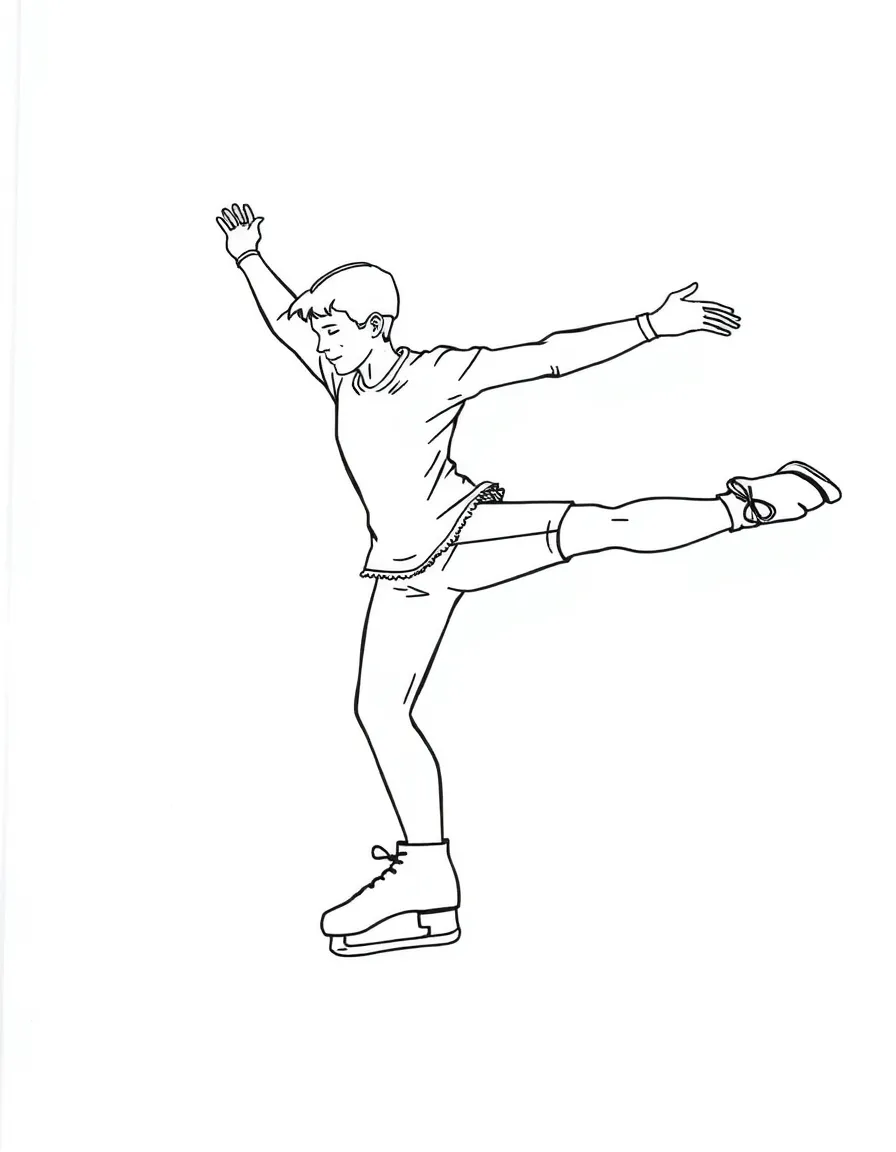 A figure skating jump technique progression with rotation markers