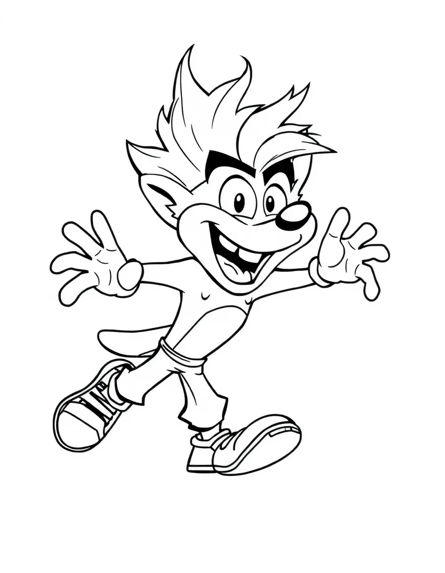 Crash Bandicoot spinning in his signature tornado move