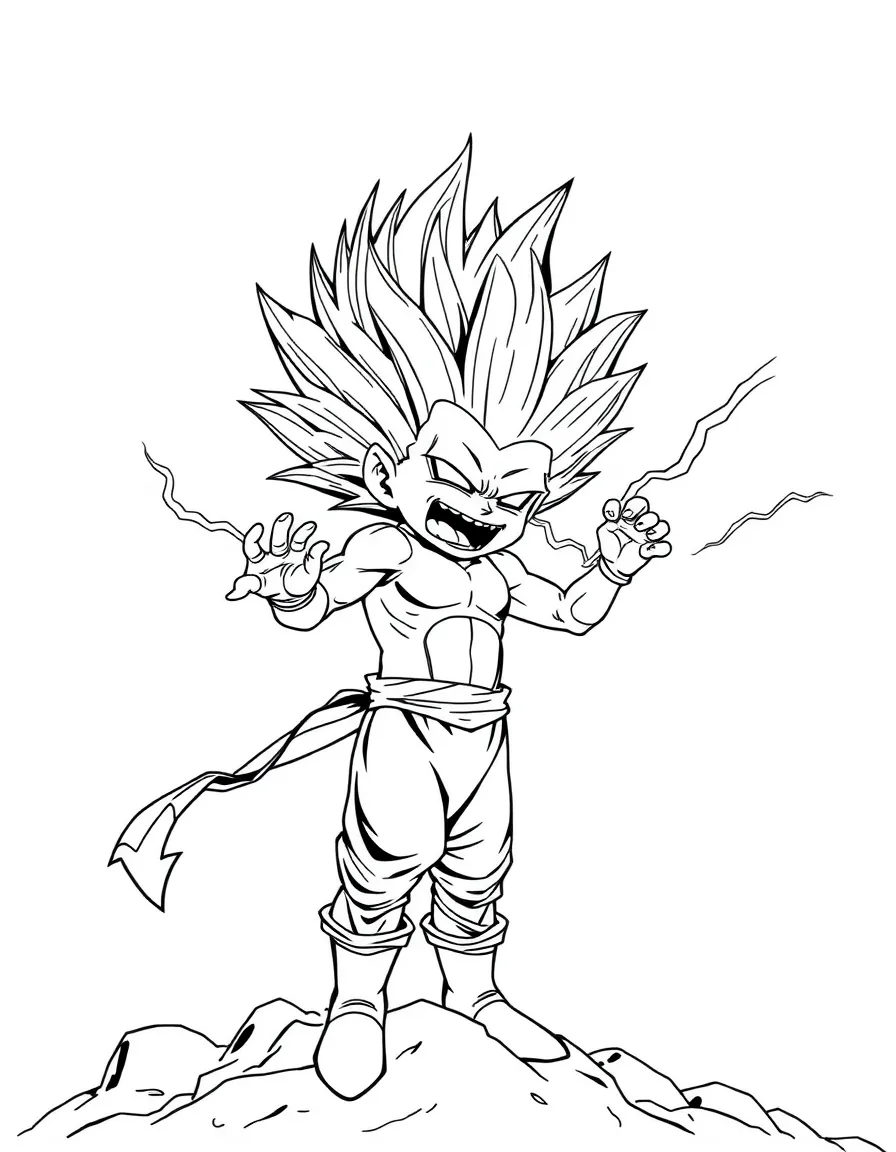 Blanka generating electricity with his wild hair standing on end