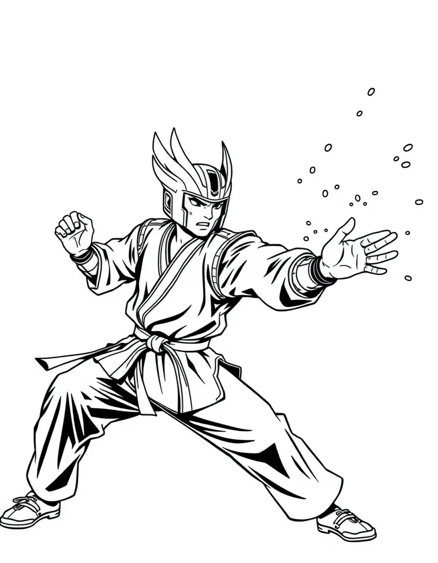 E. Honda performing his Hundred Hand Slap