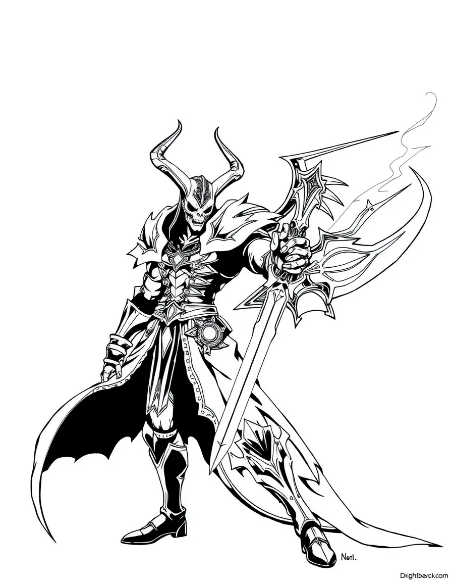 Nightmare from Soul Calibur with his demonic arm and Soul Edge
