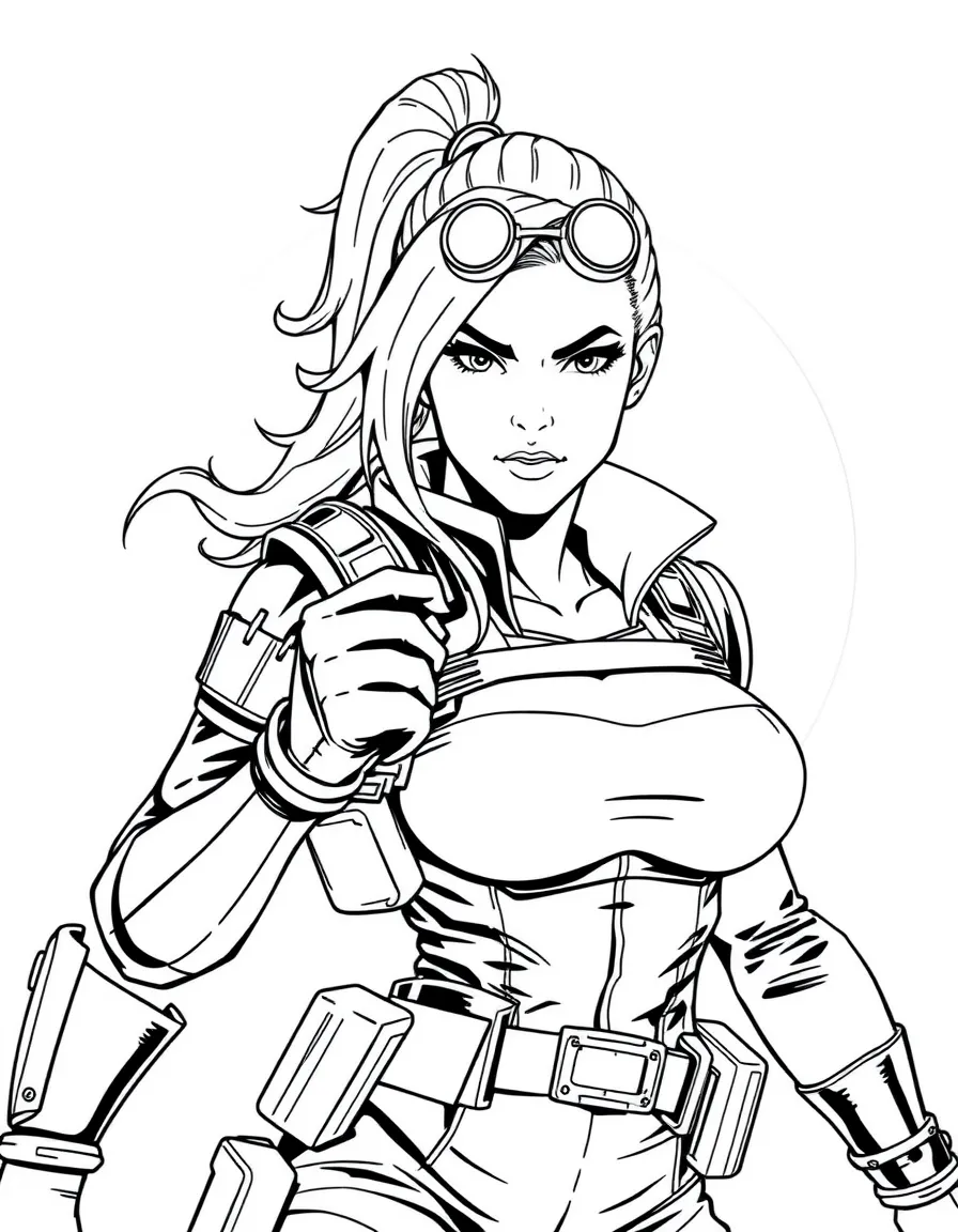 Sonya Blade in military gear with energy rings