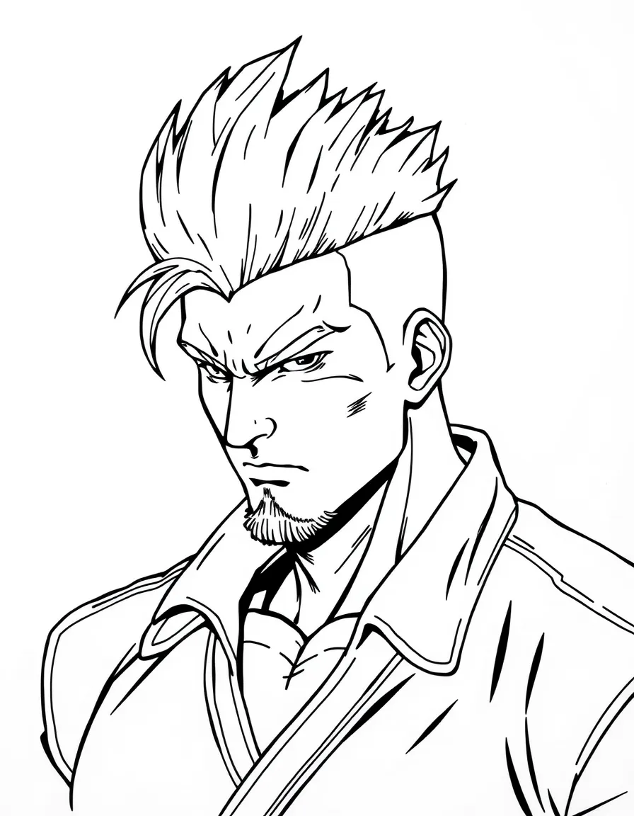 Tekken's Paul Phoenix with his high flat-top haircut