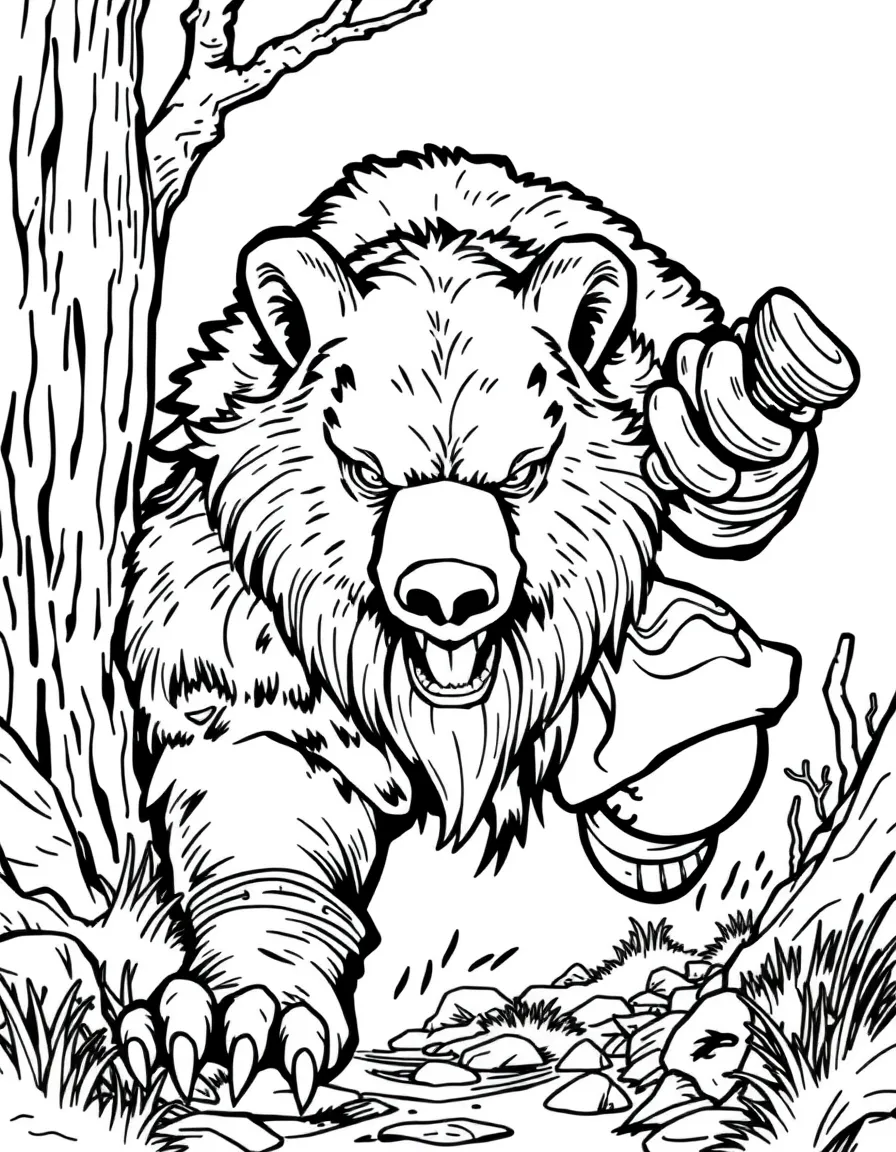 Druid in bear form charging forward