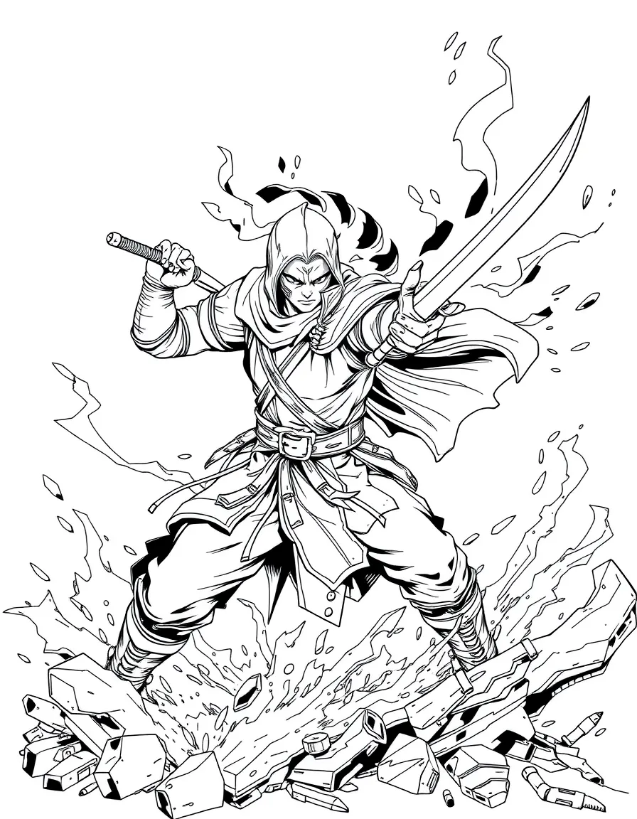 Warrior executing a Bladestorm with weapons whirling