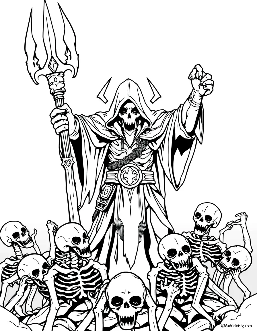 Necromancer from Diablo raising skeletal minions
