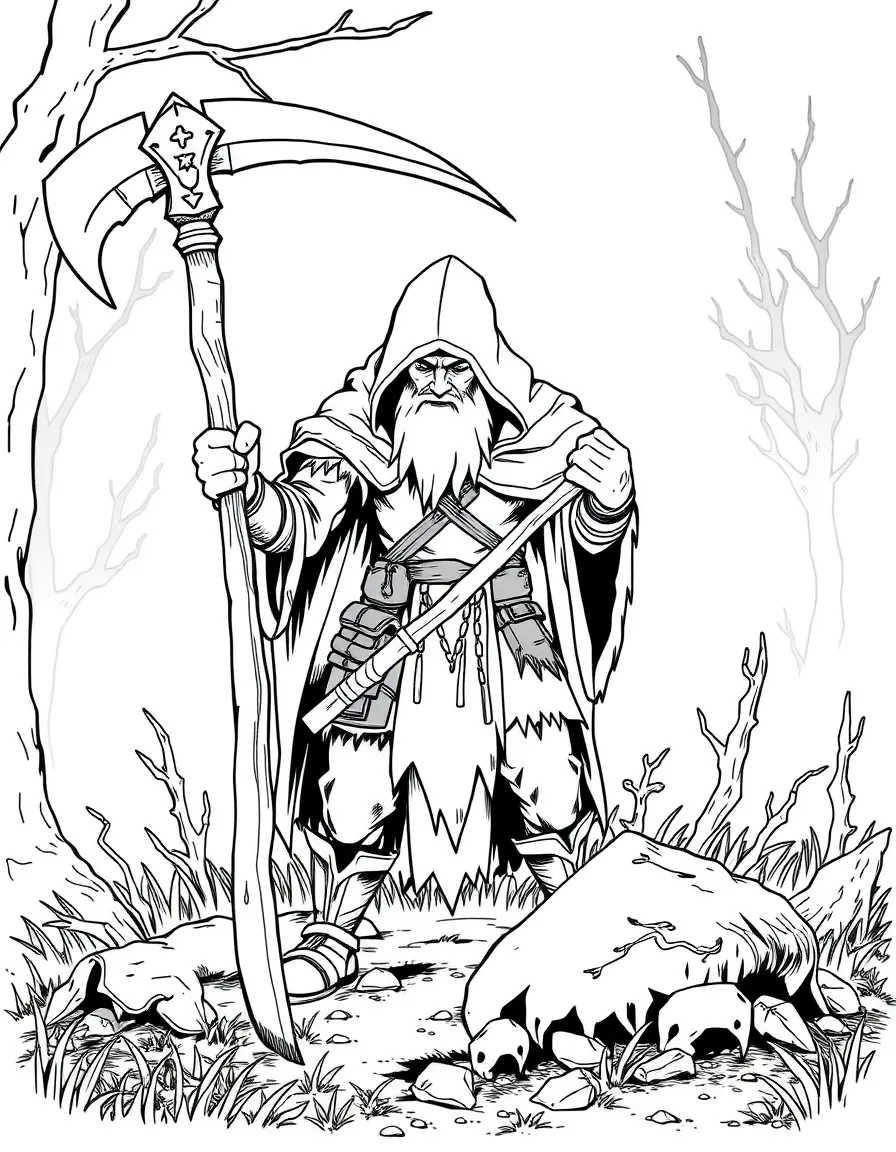 Gehrman the First Hunter with burial blade scythe