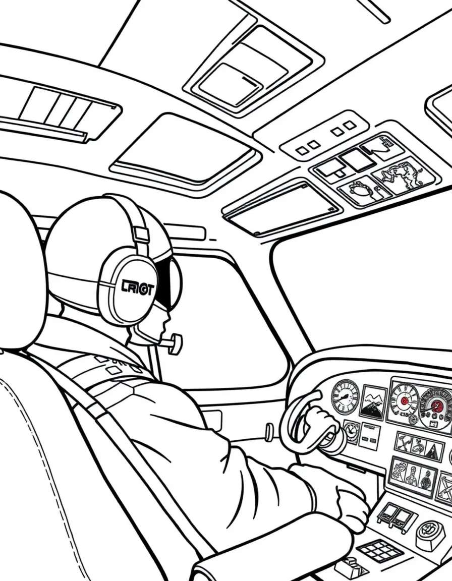 A pilot in the cockpit of an airplane