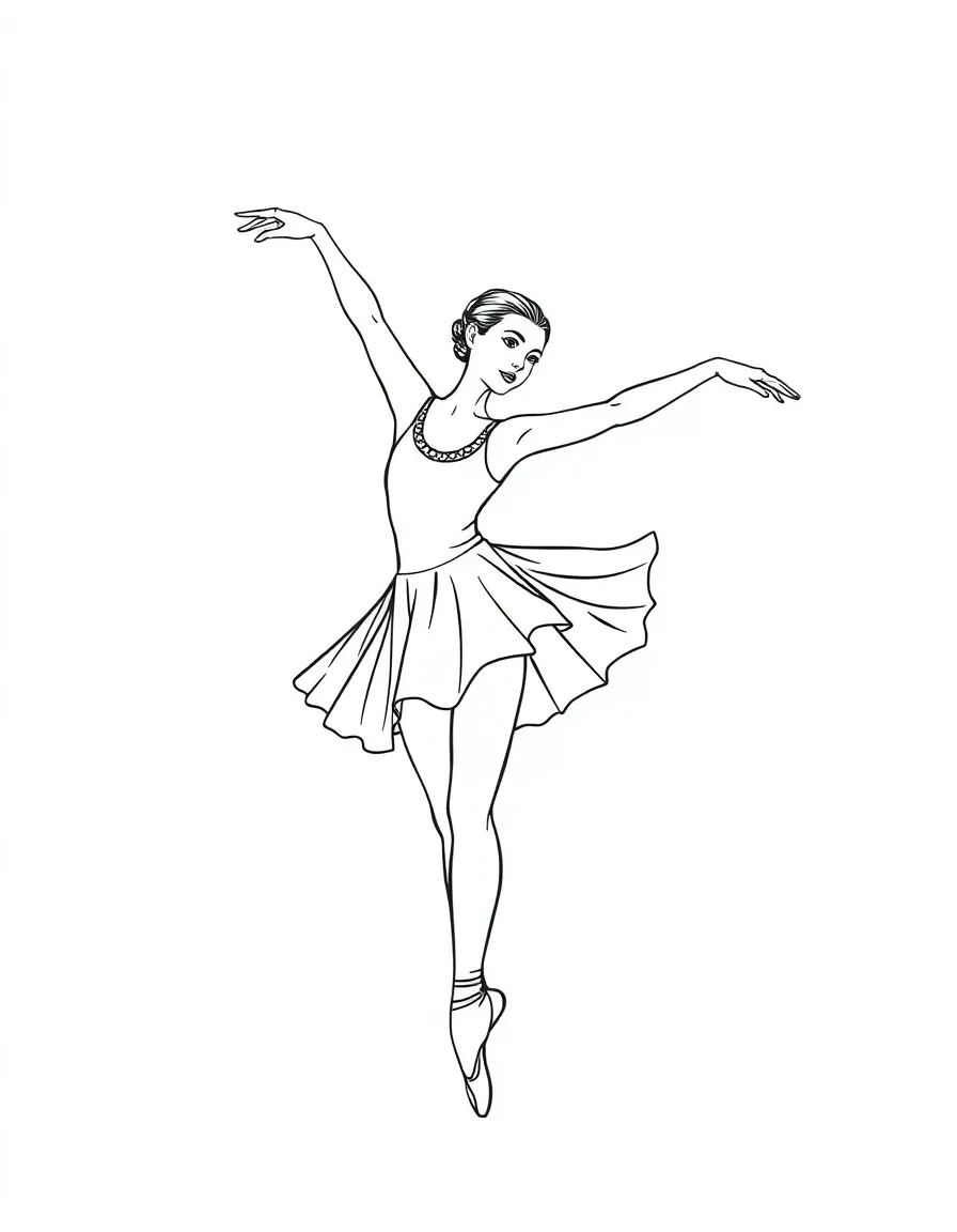 A dancer performing a ballet routine