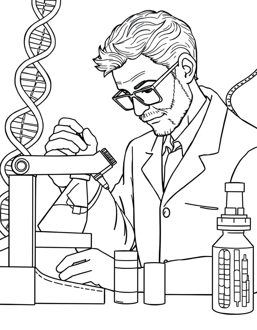 A geneticist analyzing DNA samples