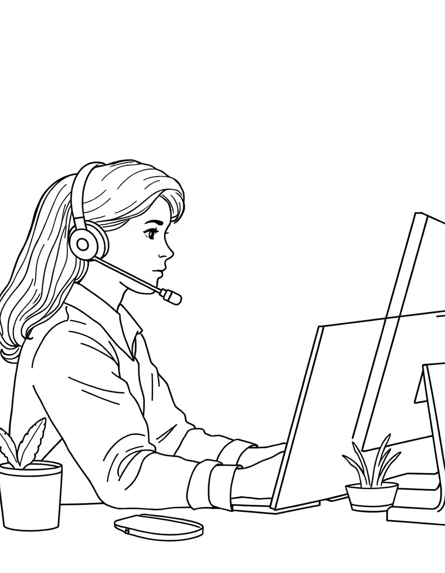 A tech support specialist helping a customer