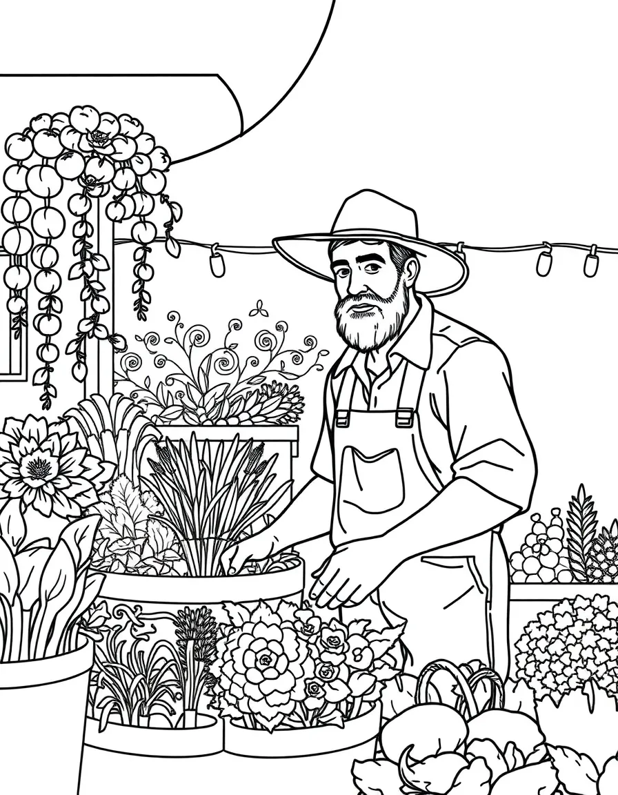 An organic farmer at a farmers market