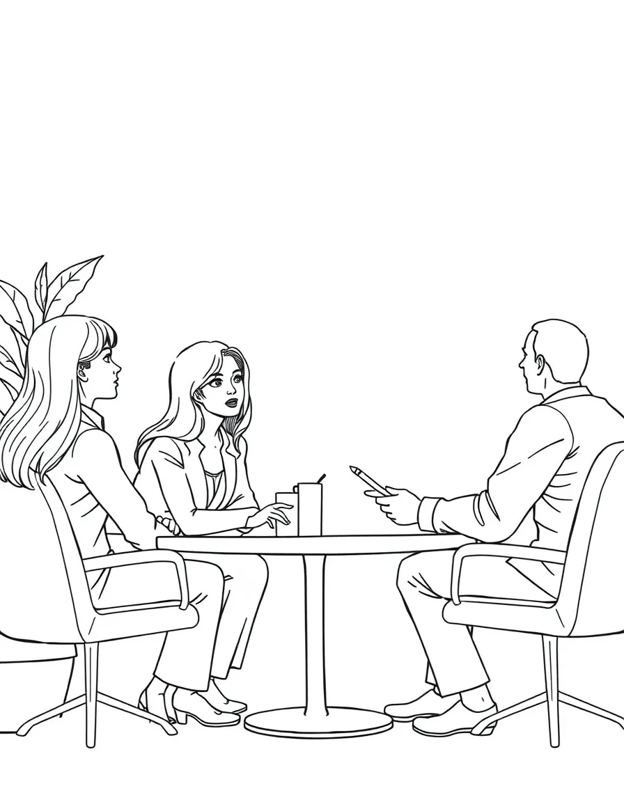 A financial advisor meeting with clients