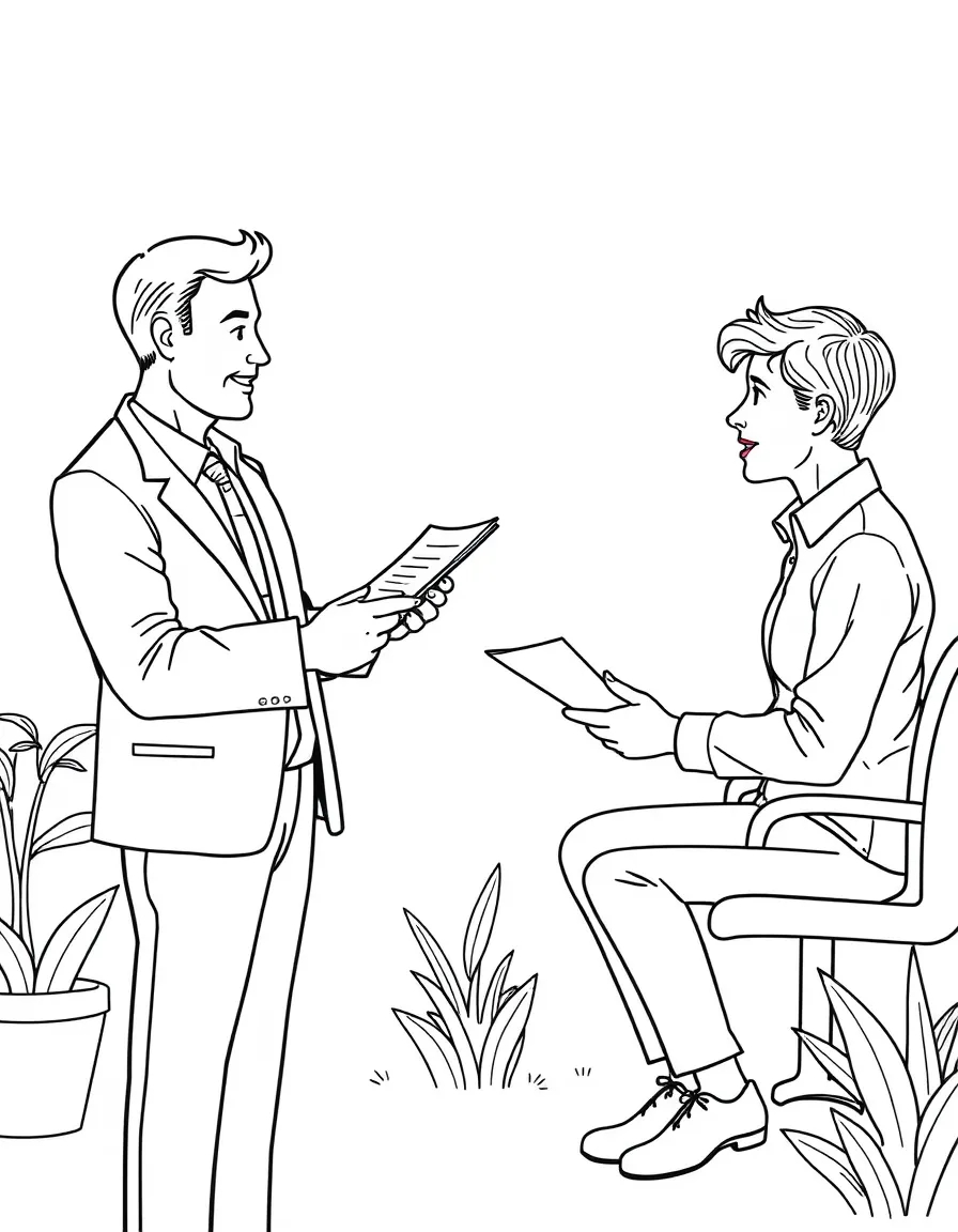 An insurance agent explaining policies to a client