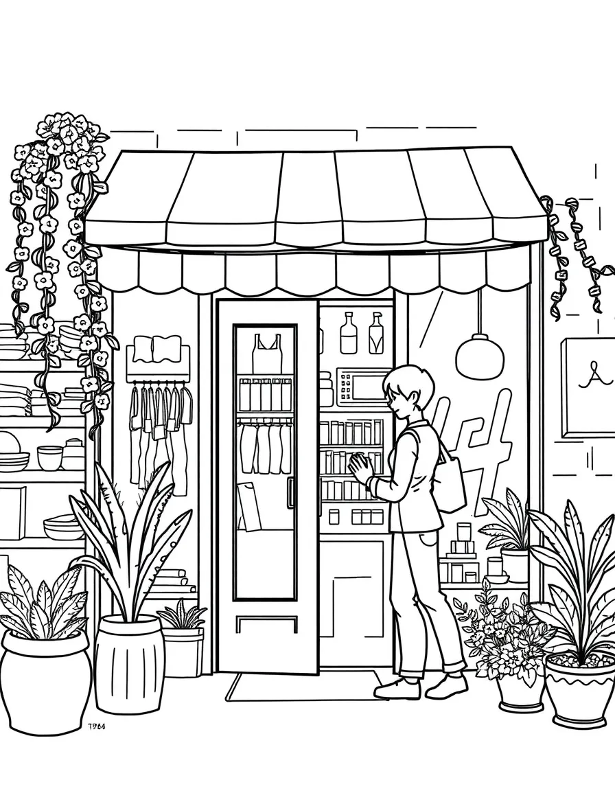 A small business owner opening their shop