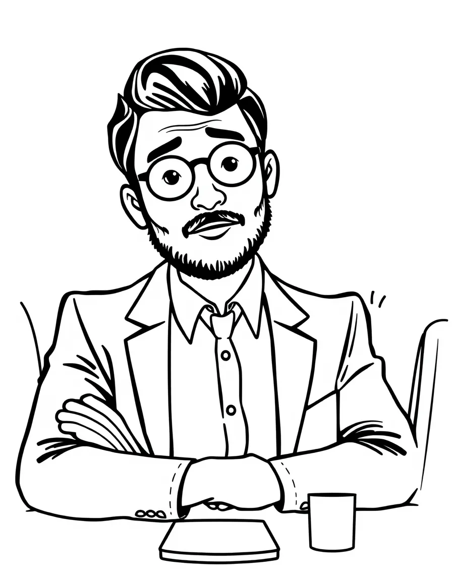 A communications director in a meeting