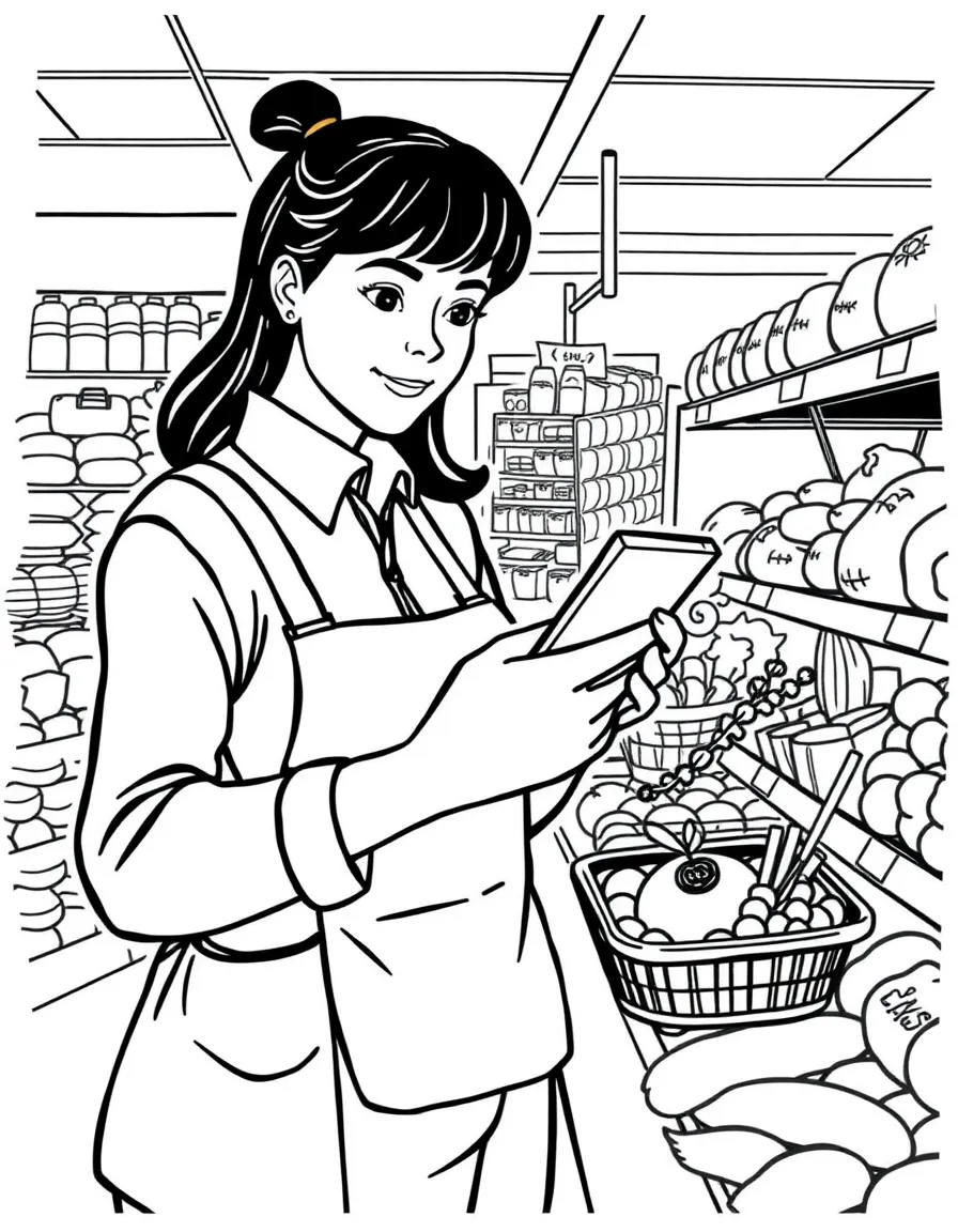 A food demonstrator offering samples in a grocery store