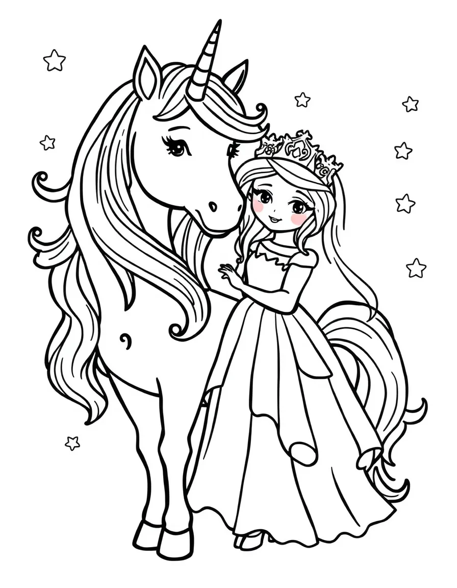 Unicorn and princess