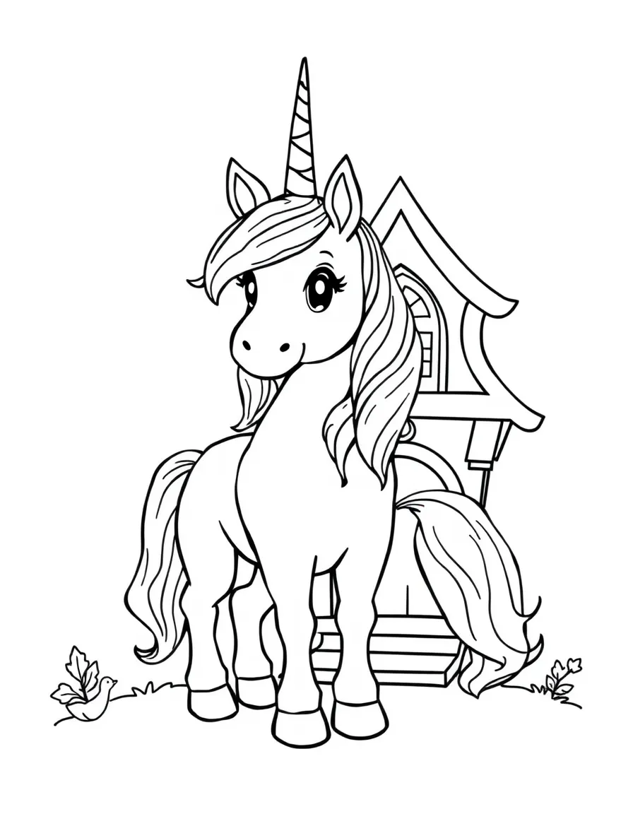 Unicorn attending a magical school