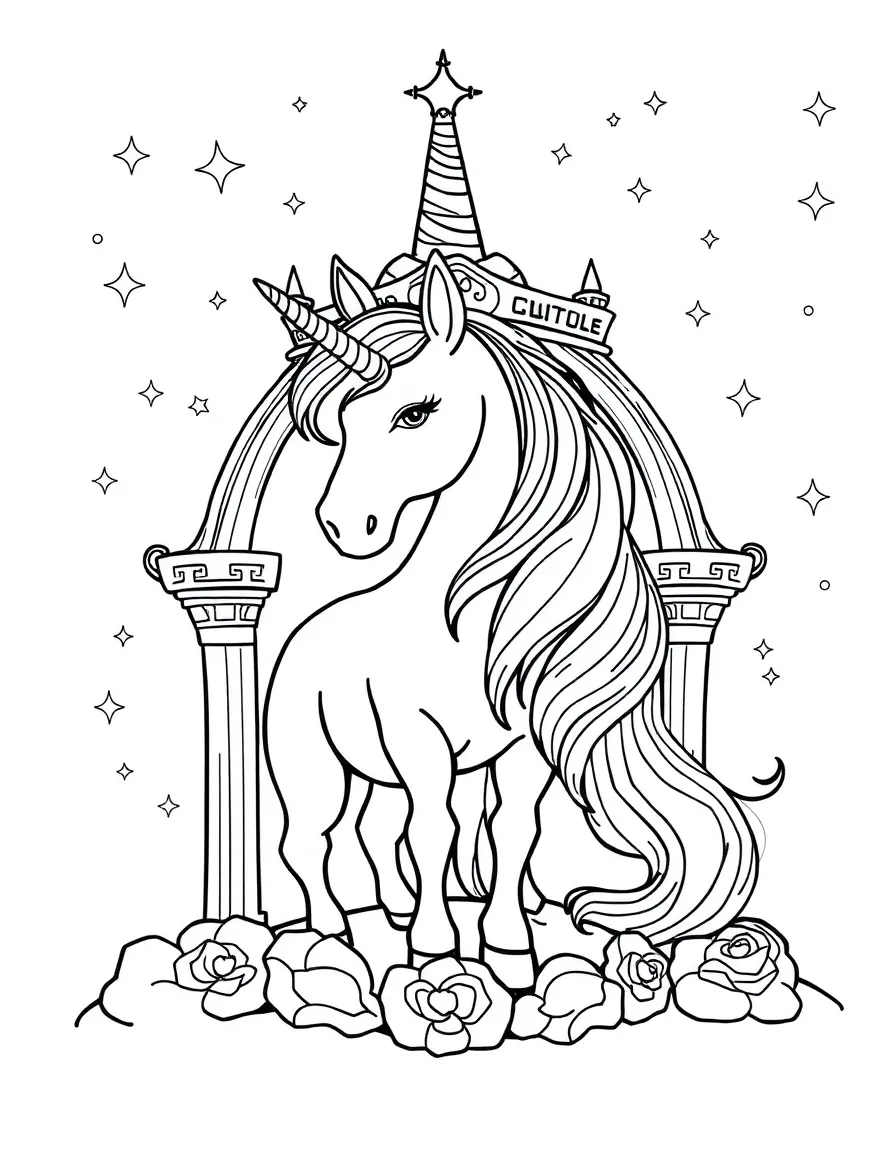 Unicorn in a star palace