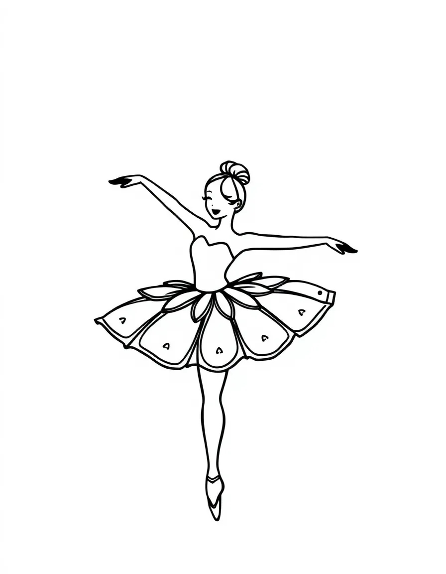 Number 2 shaped like a ballerina in second position