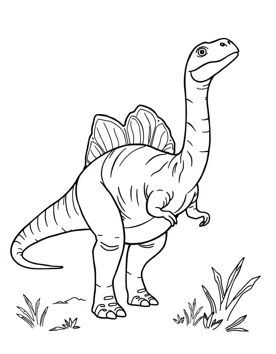 Parasaurolophus with its curved head crest