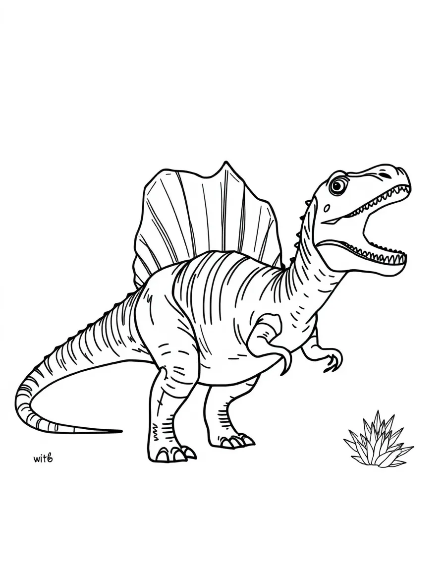 Spinosaurus with its distinctive sail and crocodile-like snout