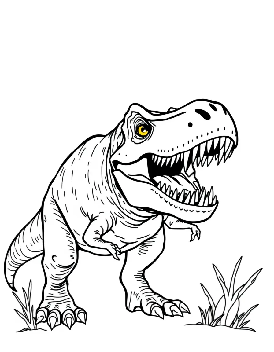 Allosaurus baring its sharp teeth