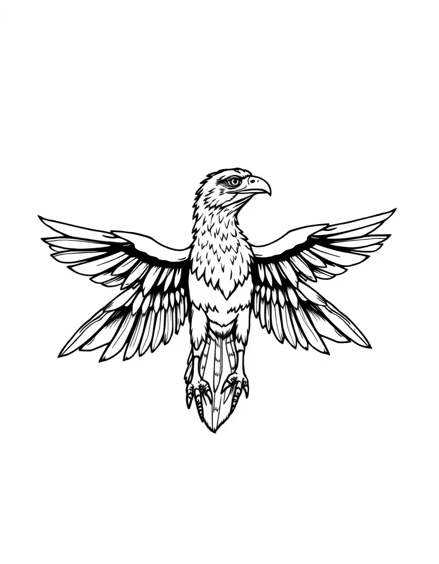 Microraptor with four feathered wings