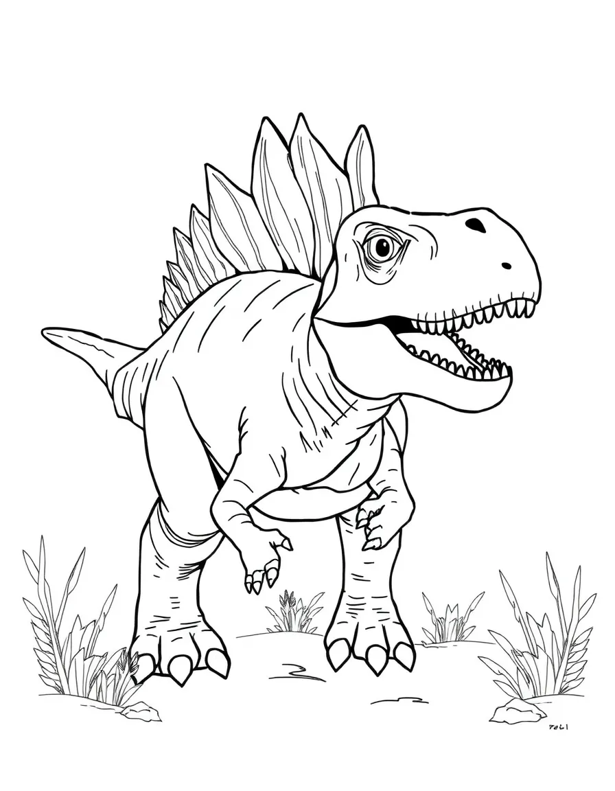 Cryolophosaurus with its unusual head crest