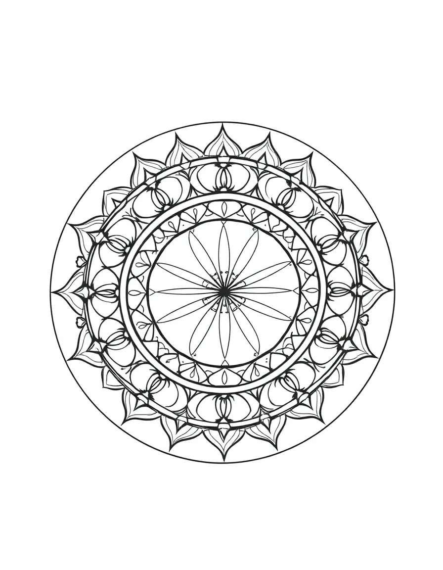 Infinity mandala with Möbius strip or lemniscate geometry