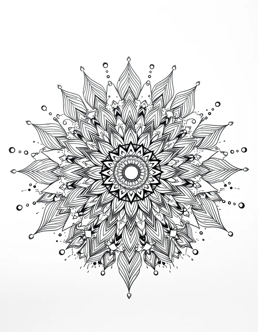 Chaos mandala with ordered pattern emerging from complexity
