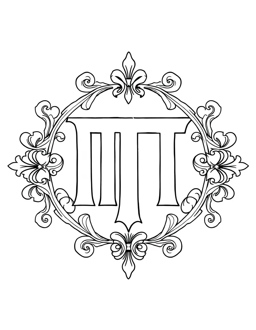 Detailed Chi-Rho symbol (first two letters of Christ in Greek) with ornate decoration