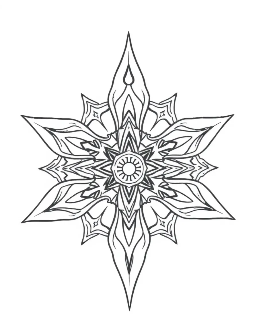 Six-pointed star (Shatkona) with Shiva-Shakti symbolic elements