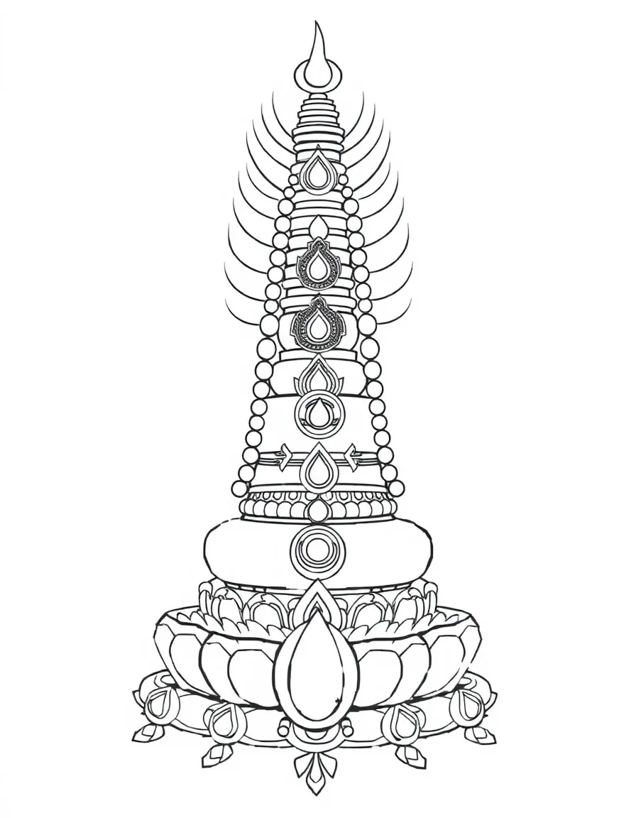 Shivalinga with yoni base and detailed ritual elements