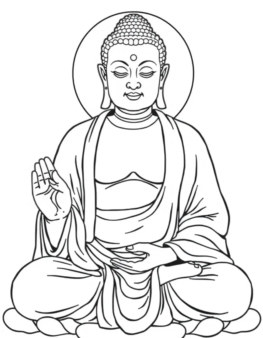 Fasting Buddha showing ascetic period with detailed ribcage and determination