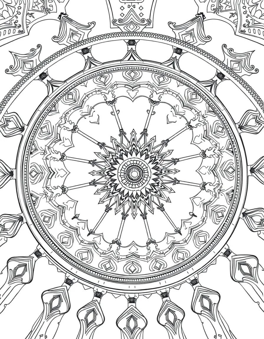 Dome interior with detailed muqarnas transitions and central medallion