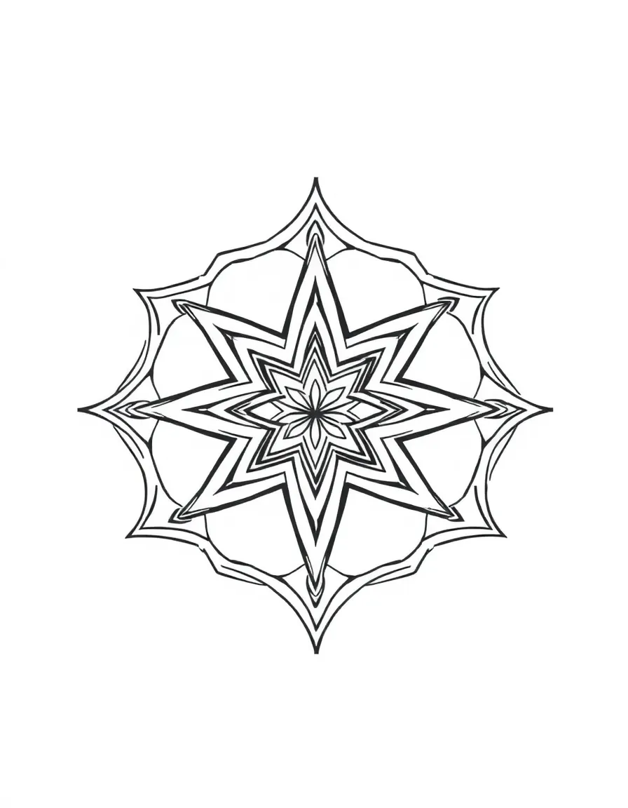 Rub el Hizb (Islamic star) with detailed eight-pointed geometry