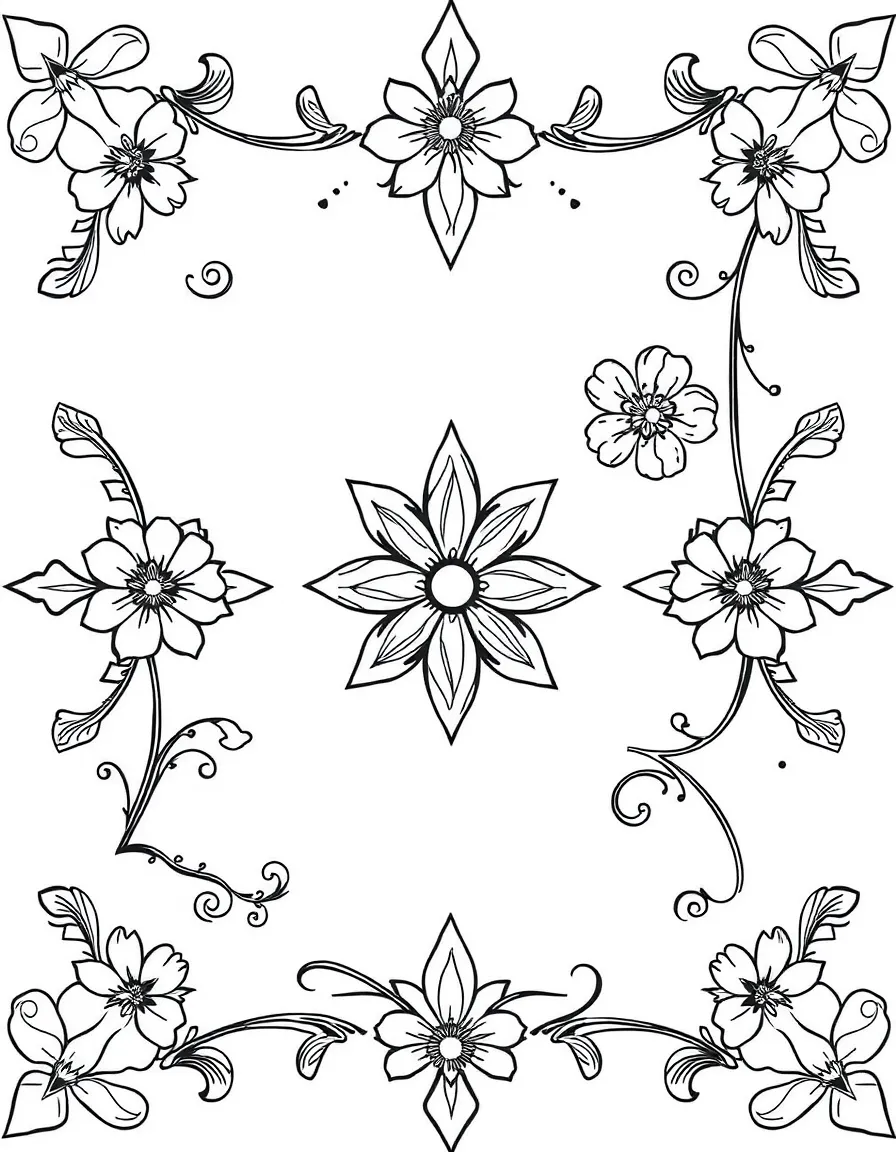 Arabesque pattern with detailed floral and vine motifs