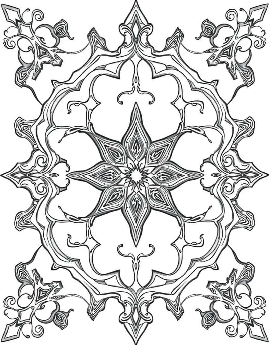 Islamic metalwork pattern with detailed repoussé technique