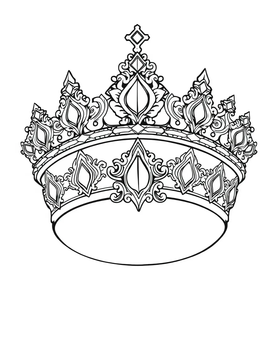 Crown of Torah with detailed jewel settings and filigree work