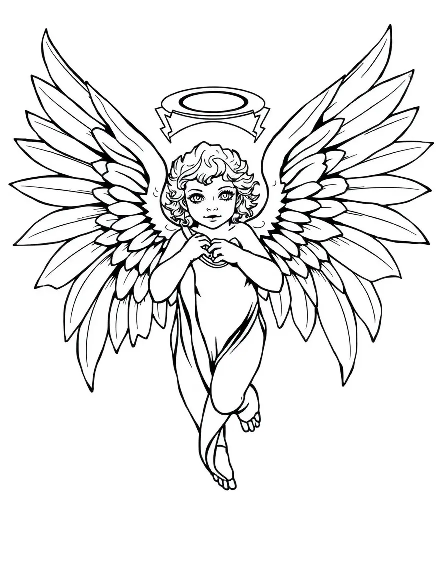 Cherubim with multiple wings and detailed eyes as described in Ezekiel