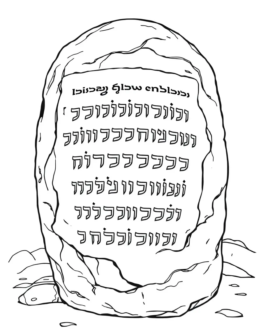 Jewish golem with Hebrew inscriptions and detailed clay texture